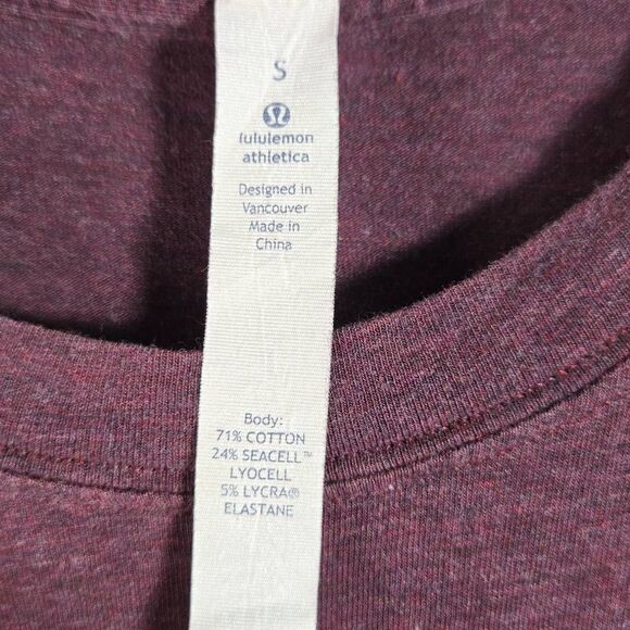 Lululemon Shirt Mens Metal Vent Tech Running Active Performance Small Marron - Picture 4 of 11